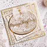 Chloe's Creative Cards Metal Die Set - Floral Merry Christmas