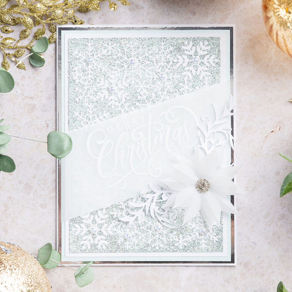 Chloe's Creative Cards Metal Die Set – Snowflake Background
