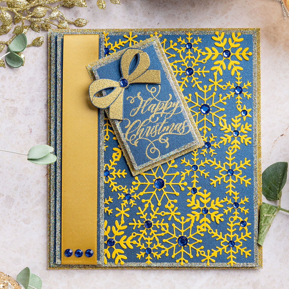 Chloe's Creative Cards Metal Die Set – Snowflake Background
