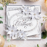 Chloe's Creative Cards Designer Printed Pearl Paper Pad (5x7) - Christmas Flowers