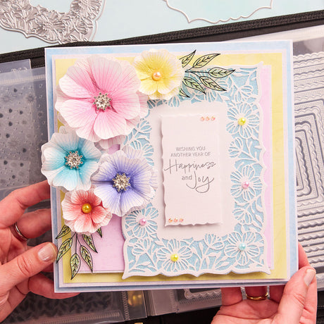 Chloe's Creative Cards Designer Printed Pearl Paper Pad (5x7) - Exquisite & Majestic Flowers