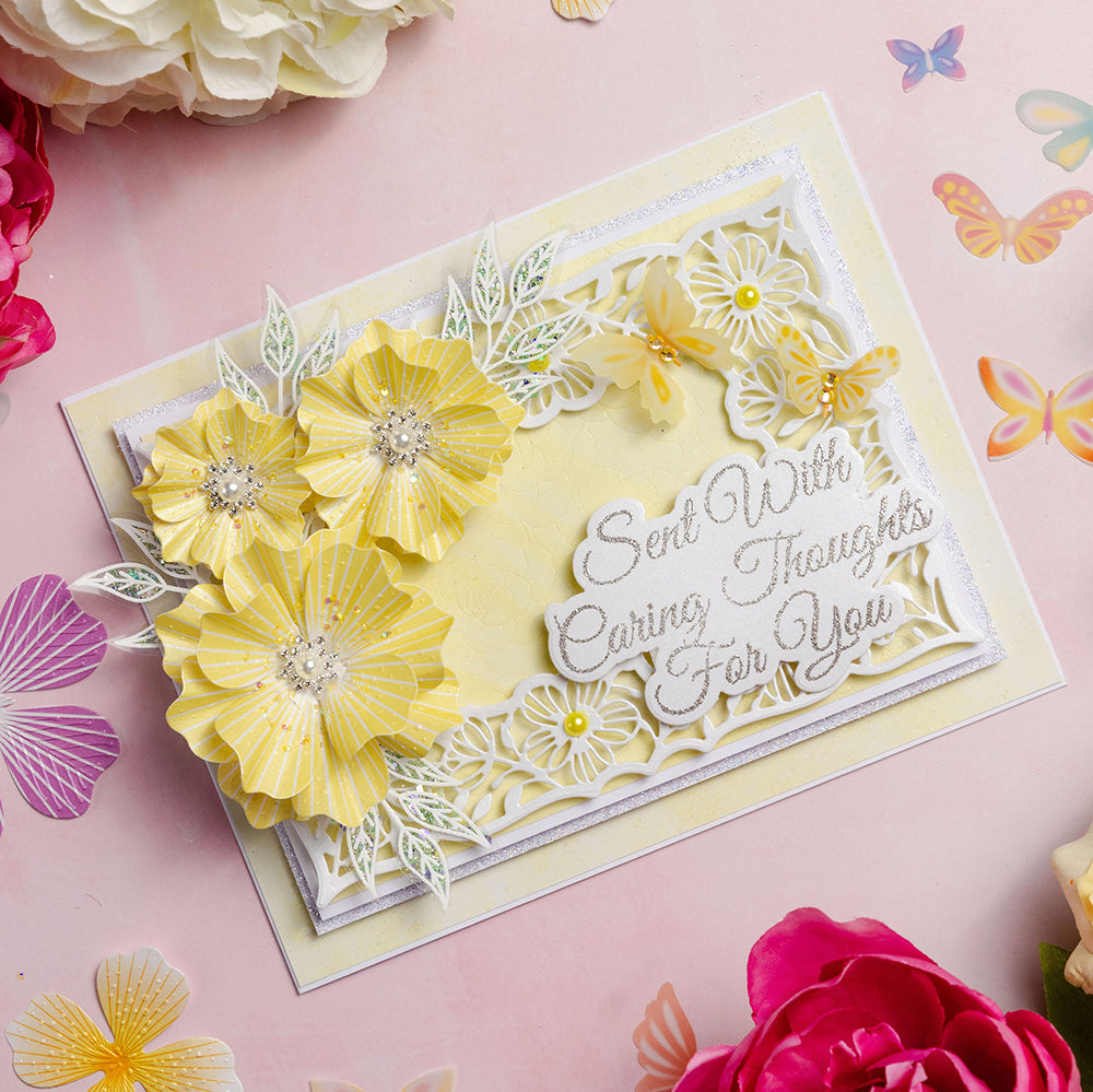 Chloe's Creative Cards Designer Printed Pearl Paper Pad (5x7) - Exquisite & Majestic Flowers