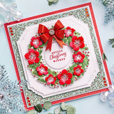 Chloe's Creative Cards 8x8 Designer Printed Paper Pad - Christmas Flowers and Foliage