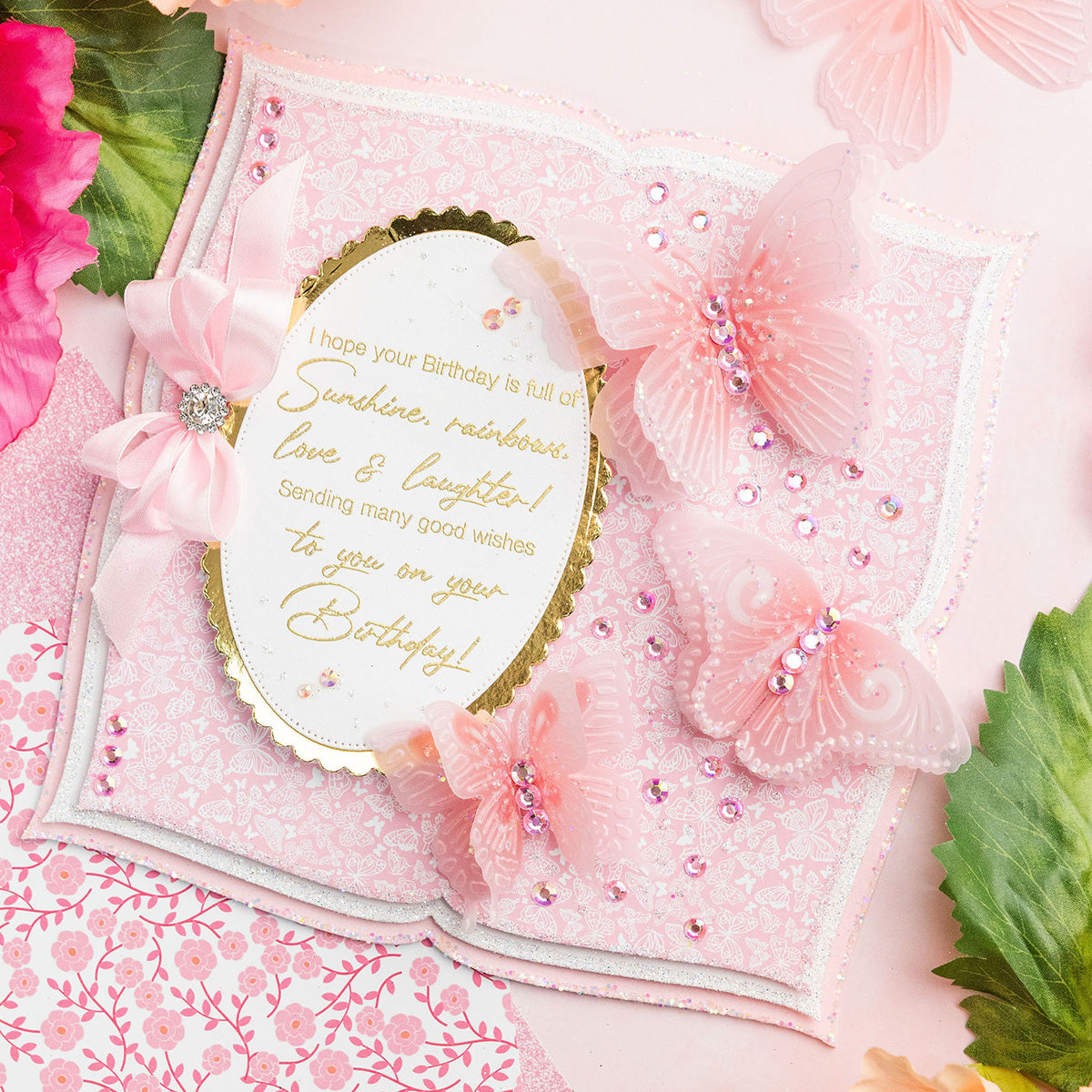 Chloe's Creative Cards Designer Printed Vellum Pad (5x7) - Delightful Butterfly Ombre