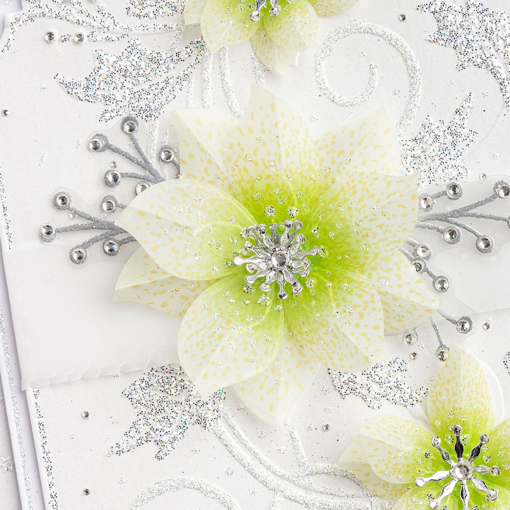 Chloe's Creative Cards Designer Printed Vellum Pad (5x7) - Christmas Flower Ombre