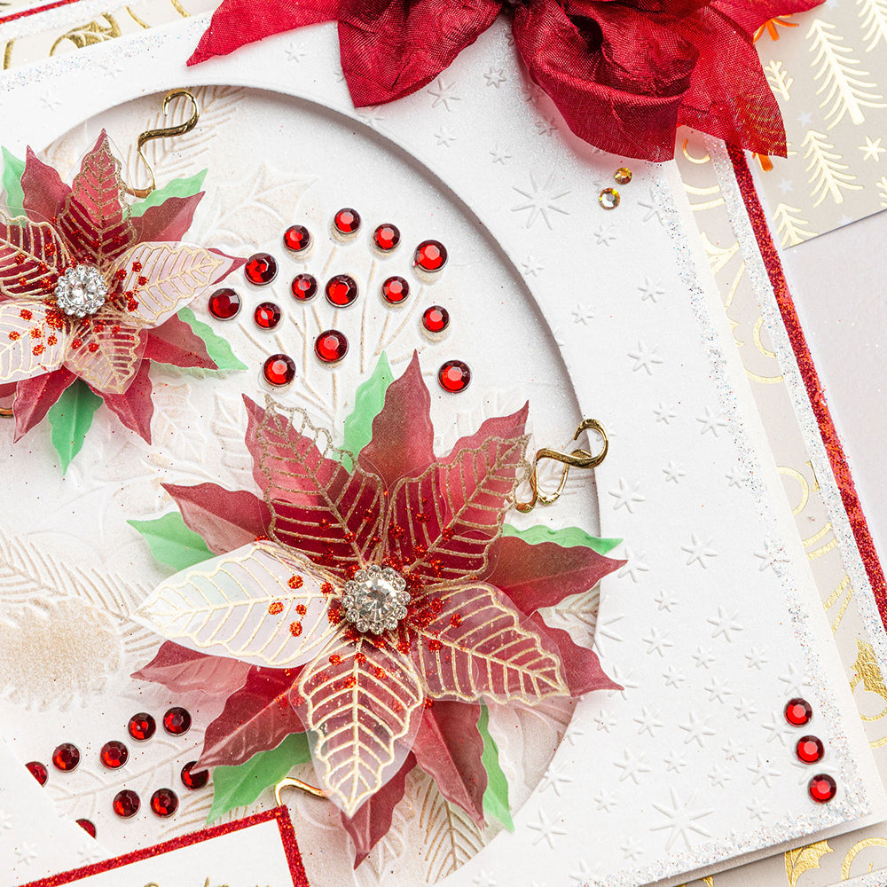 Chloe's Creative Cards Designer Printed Vellum Pad (5x7) - Christmas Flower Ombre