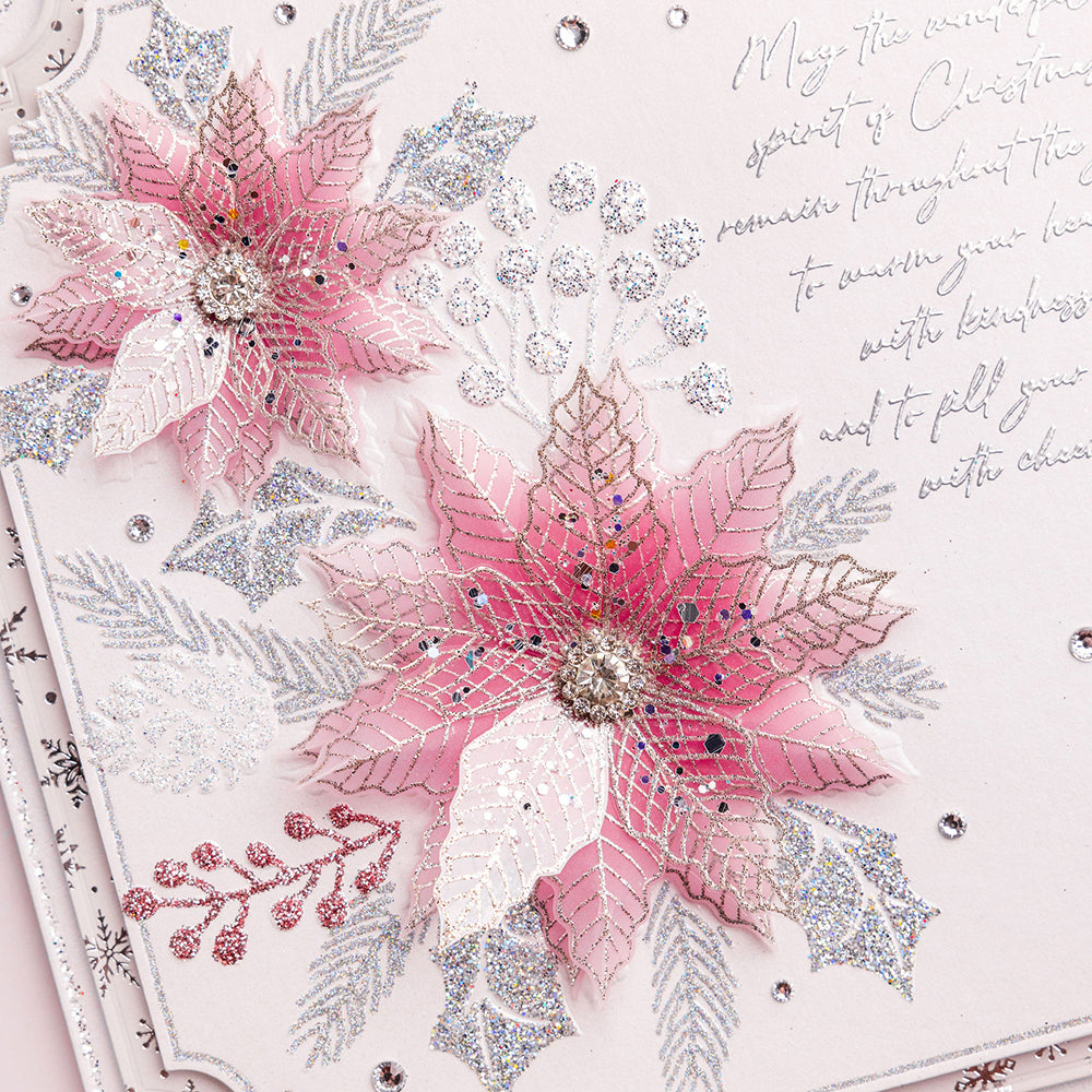 Chloe's Creative Cards Designer Printed Vellum Pad (5x7) - Christmas Flower Ombre