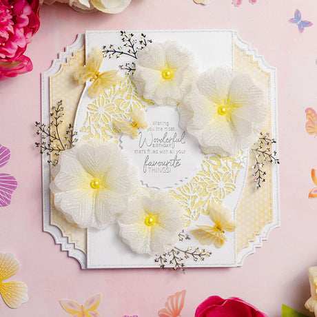 Chloe's Creative Cards Designer Printed Vellum Pad (4.5" x 6.5") - Tiny Butterfly Embellishments