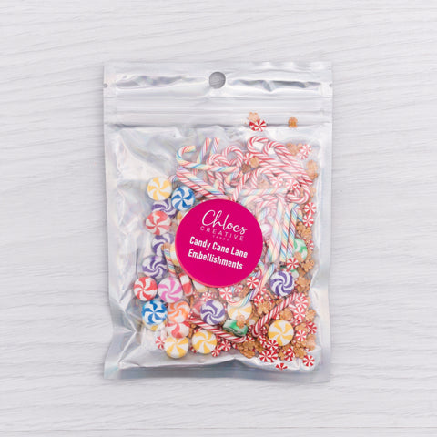 Chloes Creative Cards Clay Embellishment Mix - Candy Cane Lane