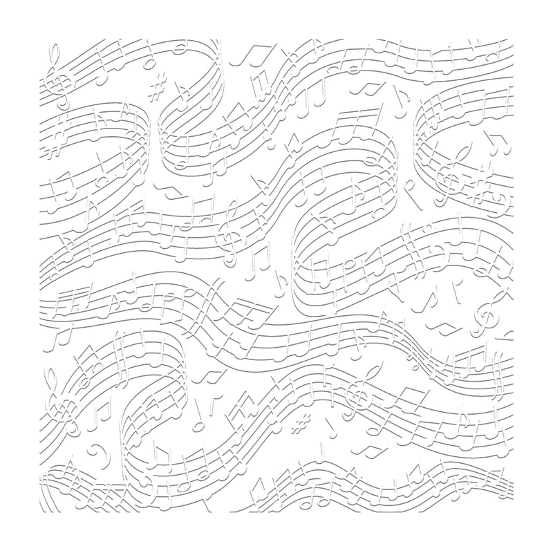 Chloe's Creative Cards 8x8 Embossing Folder - Music Background – Chloes ...