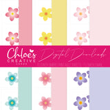Digital Download - Flower Swirl Printable Papers