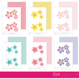 Digital Download - Flower Swirl Printable Papers