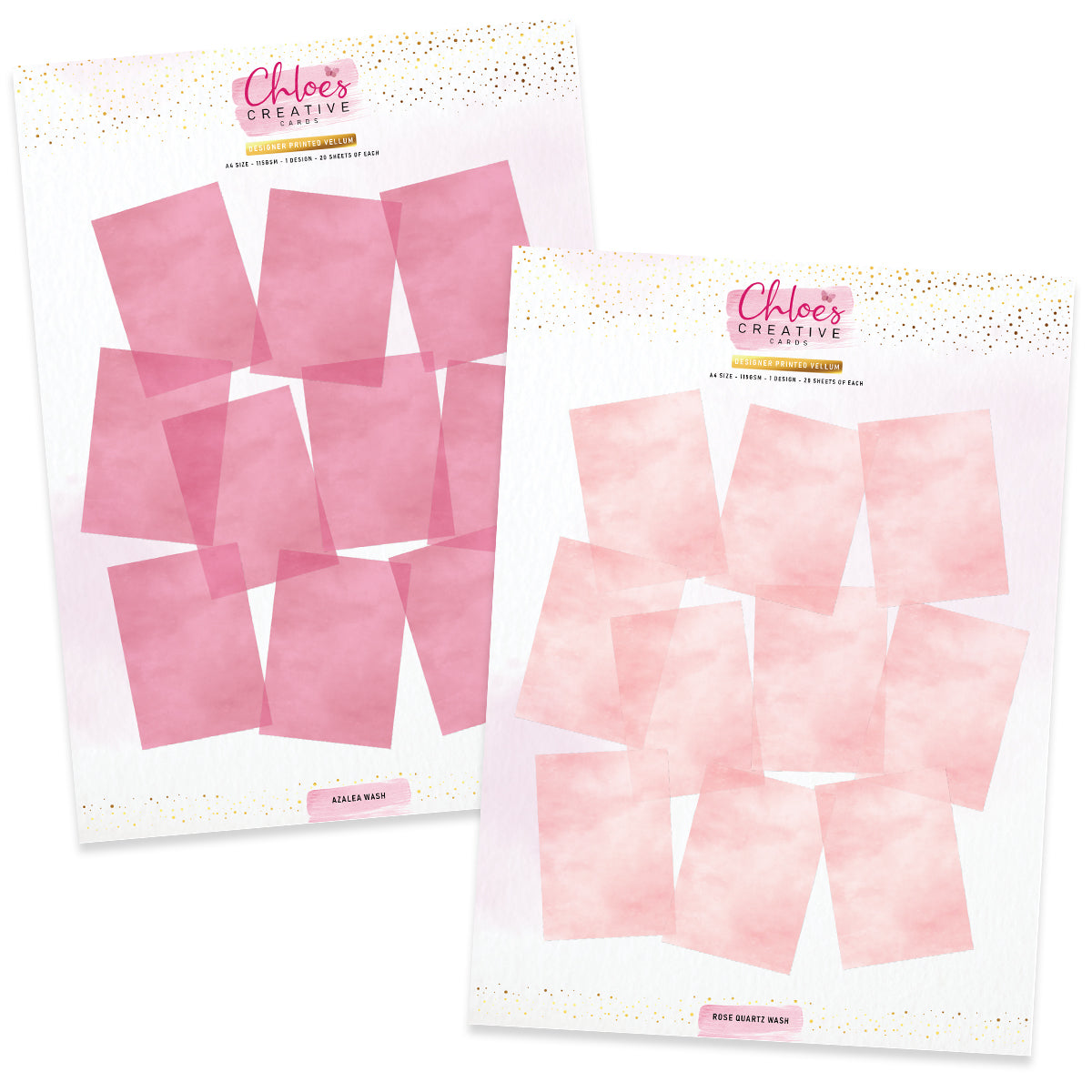 Chloes Creative Cards Designer Printed Vellum Pink Bundle