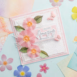 Chloe's Creative Cards 3D-Prägefolder, Stempel und Metall-Stanzset, 5 x 7 Zoll, Blumenstrauß