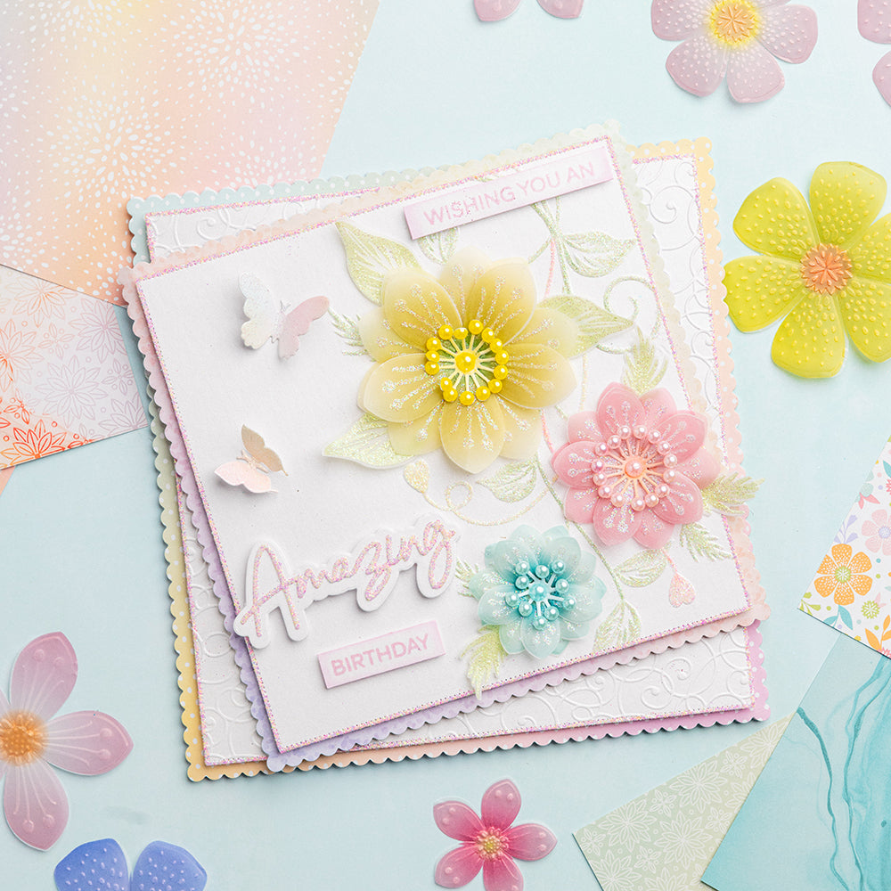 Chloe's Creative Cards Die &amp; Stamp - Erstaunlicher, schöner, lieblicher Sentiment Builder