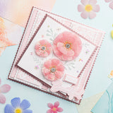 Bloc de papier imprimé de créateur Chloe's Creative Cards (8x8) - Délice arc-en-ciel pastel