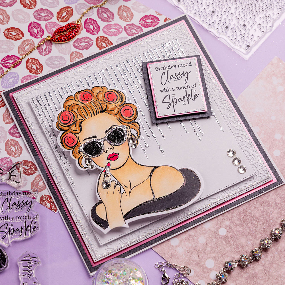 Chloe's Creative Cards Photopolymer Stamp Set (A6) - Falling Sparkles