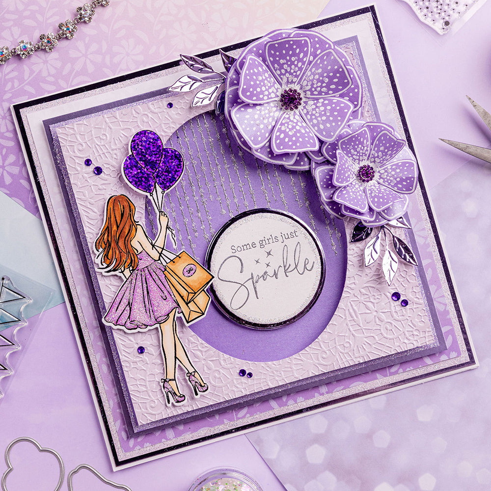 Chloe's Creative Cards Photopolymer Stamp Set (A6) - Falling Sparkles