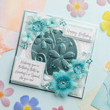 Bloc de papier vélin imprimé de Chloe's Creative Cards (5x7) - Fleurs ombrées