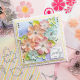 Bloc de papier vélin imprimé de Chloe's Creative Cards (5x7) - Fleurs ombrées