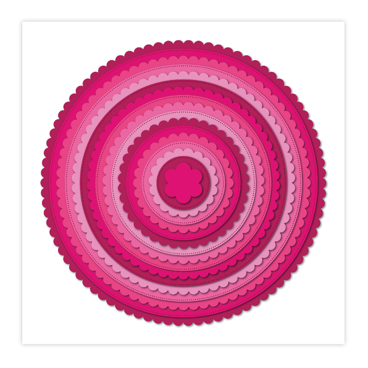 Chloes Creative Cards Metall-Stanzset – 8 x 8 Zoll gewellte und durchbrochene Kreise