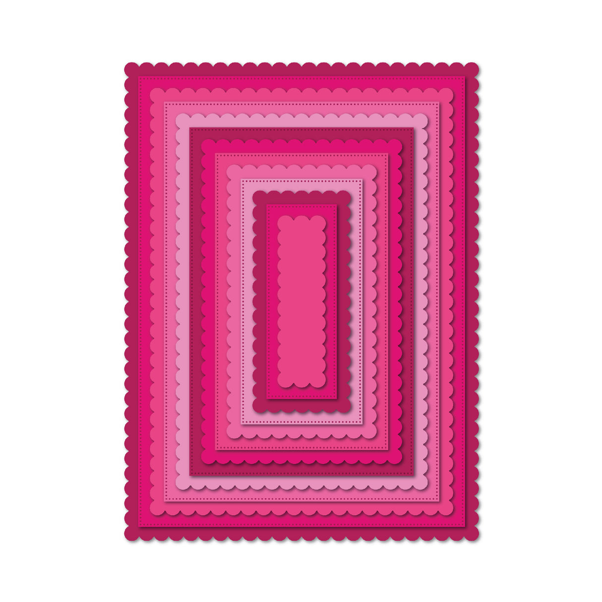 Chloes Creative Cards Metall-Stanzset – 8 x 8 Zoll gewellte und durchbrochene Rechtecke