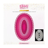 Ensemble de matrices en métal Chloes Creative Cards - Ovale décoratif 5x7