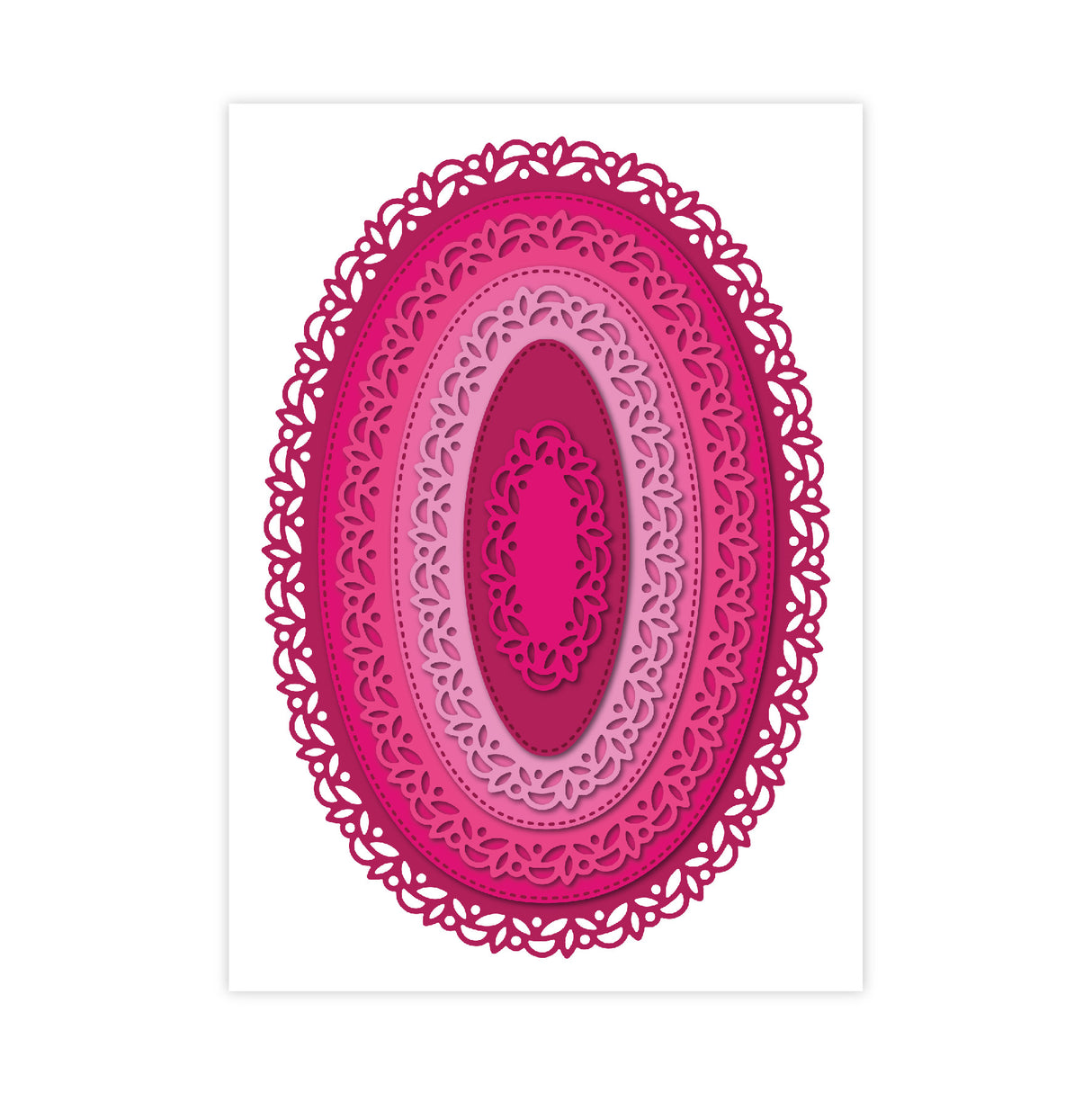 Ensemble de matrices en métal Chloes Creative Cards - Ovale décoratif 5x7