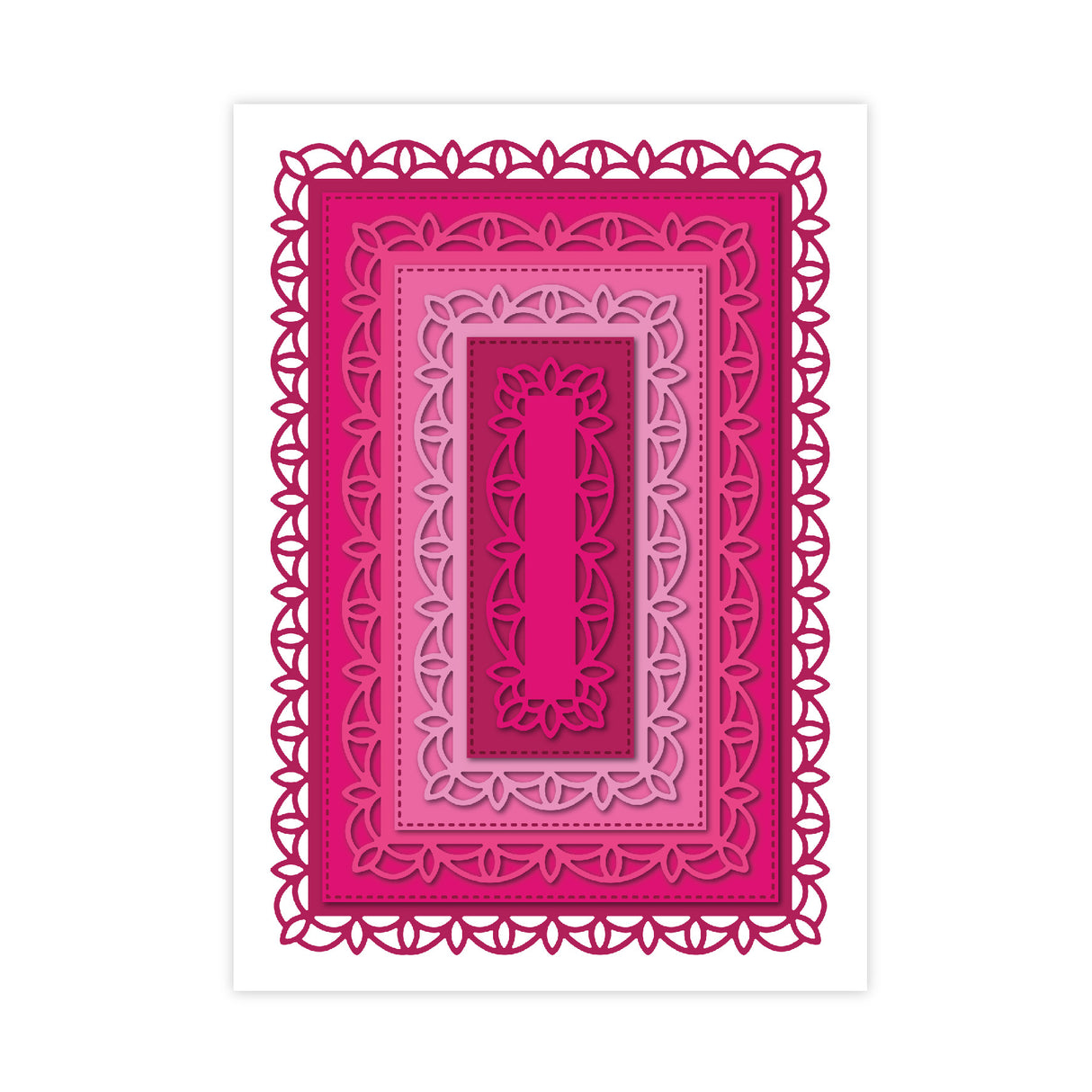 Ensemble de matrices en métal Chloes Creative Cards - Rectangle décoratif 5x7