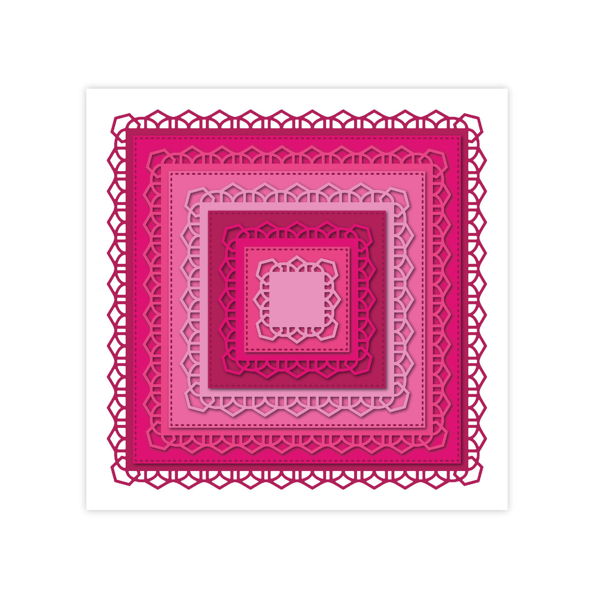 Ensemble de matrices en métal Chloes Creative Cards - Carré décoratif 6x6