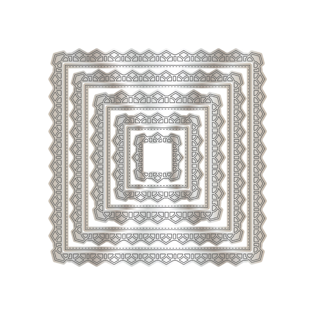 Ensemble de matrices en métal Chloes Creative Cards - Carré décoratif 6x6