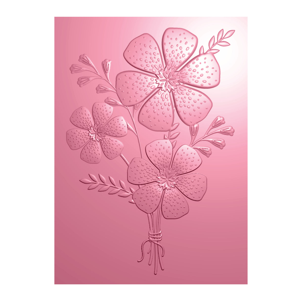 Chloe's Creative Cards 3D-Prägefolder, Stempel und Metall-Stanzset, 5 x 7 Zoll, Blumenstrauß