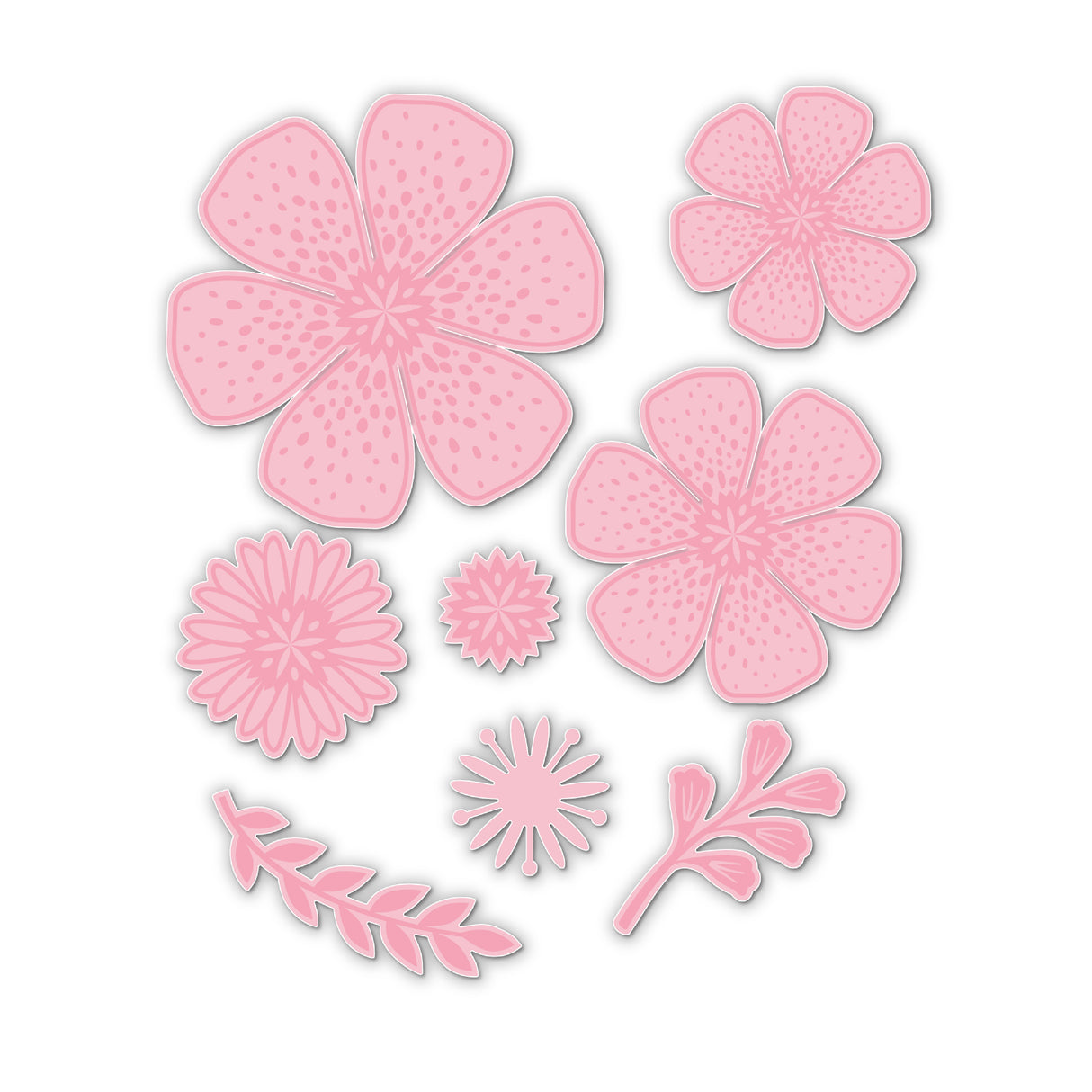 Chloe's Creative Cards 3D-Prägefolder, Stempel und Metall-Stanzset, 5 x 7 Zoll, Blumenstrauß