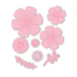 Chloe's Creative Cards 3D-Prägefolder, Stempel und Metall-Stanzset, 5 x 7 Zoll, Blumenstrauß