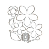 Chloe's Creative Cards 3D-Prägefolder, Stempel und Metall-Stanzset, 5 x 7 Zoll, Blumenwirbel