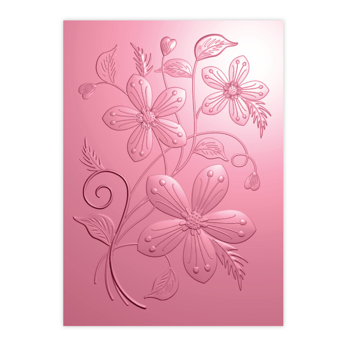 Chloe's Creative Cards 3D-Prägefolder, Stempel und Metall-Stanzset, 5 x 7 Zoll, Blumenwirbel