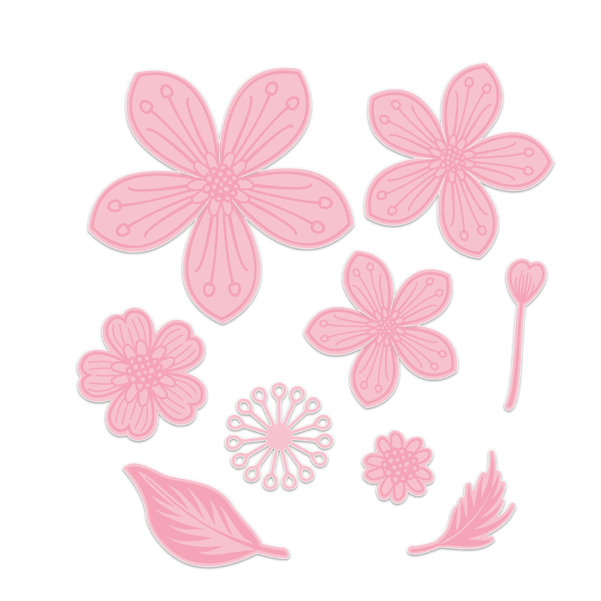Chloe's Creative Cards 3D-Prägefolder, Stempel und Metall-Stanzset, 5 x 7 Zoll, Blumenwirbel