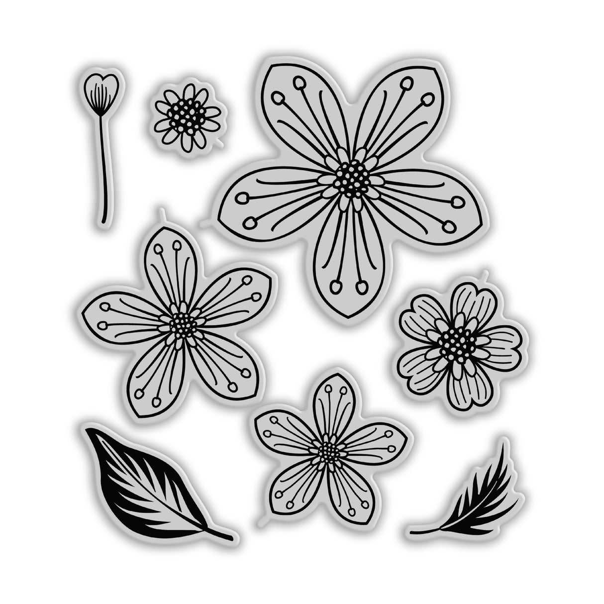 Chloe's Creative Cards 3D-Prägefolder, Stempel und Metall-Stanzset, 5 x 7 Zoll, Blumenwirbel