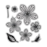 Chloe's Creative Cards 3D-Prägefolder, Stempel und Metall-Stanzset, 5 x 7 Zoll, Blumenwirbel