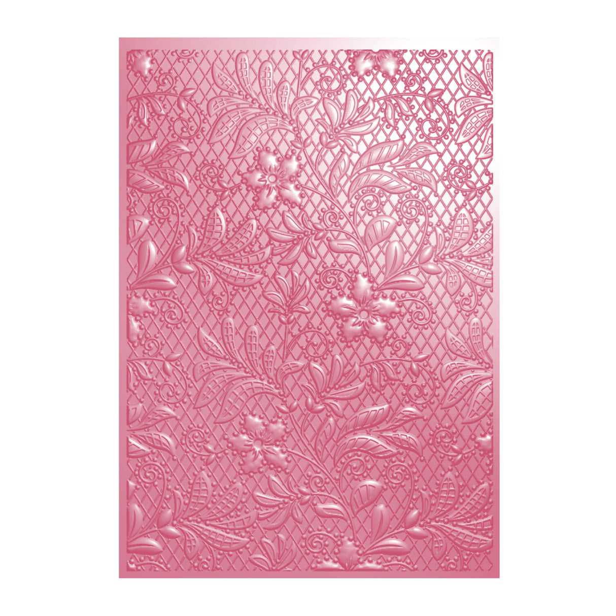 Chloe's Creative Cards 5x7 3D Embossing Folder - Floral Lace