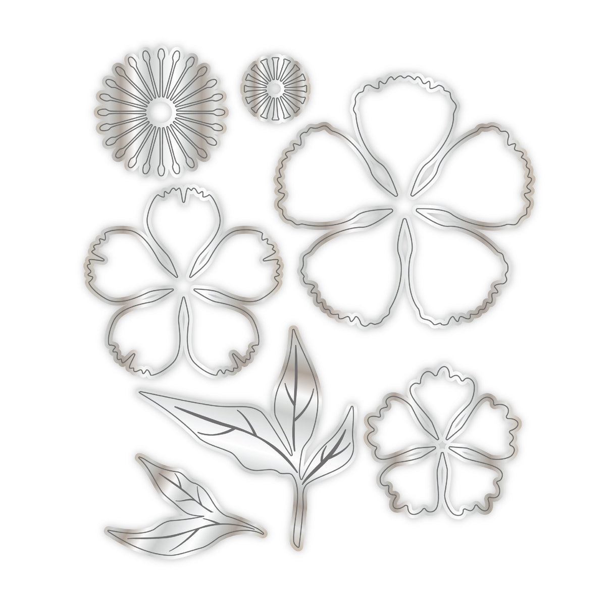 Chloe's Creative Cards Peony - 3D Embossing Folder, Die & Vellum Bundle