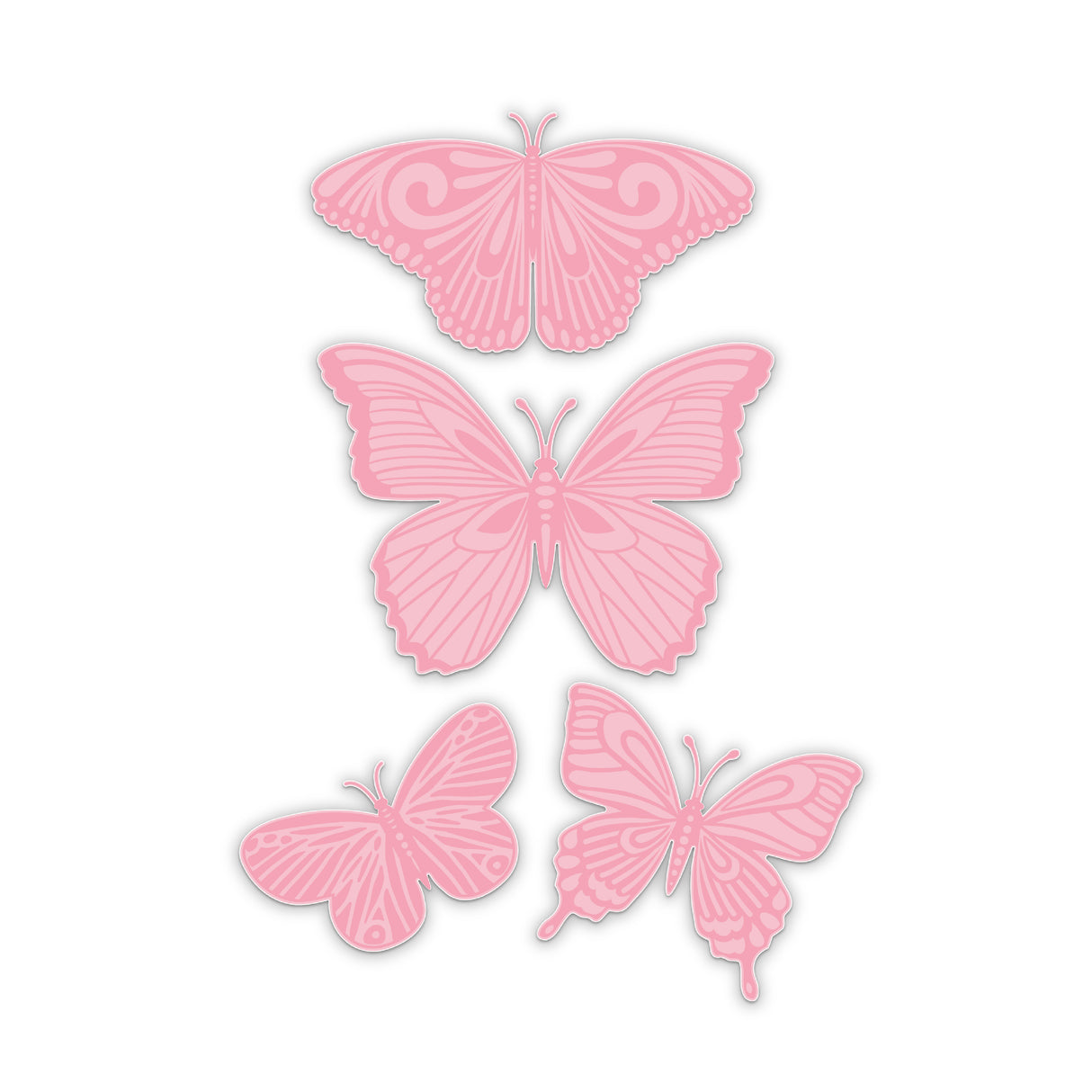 Chloe's Creative Cards Delightful Butterflies - 3D Embossing Folder, Die, Stamp & Vellum Bundle