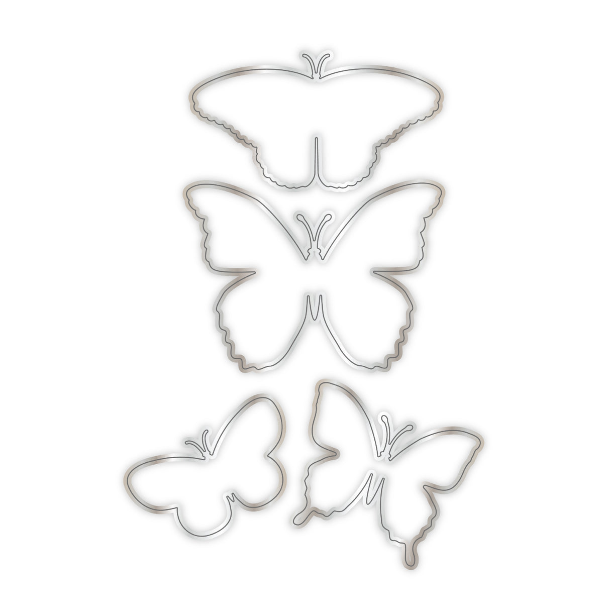 Chloe's Creative Cards Delightful Butterflies - 3D Embossing Folder, Die, Stamp & Vellum Bundle