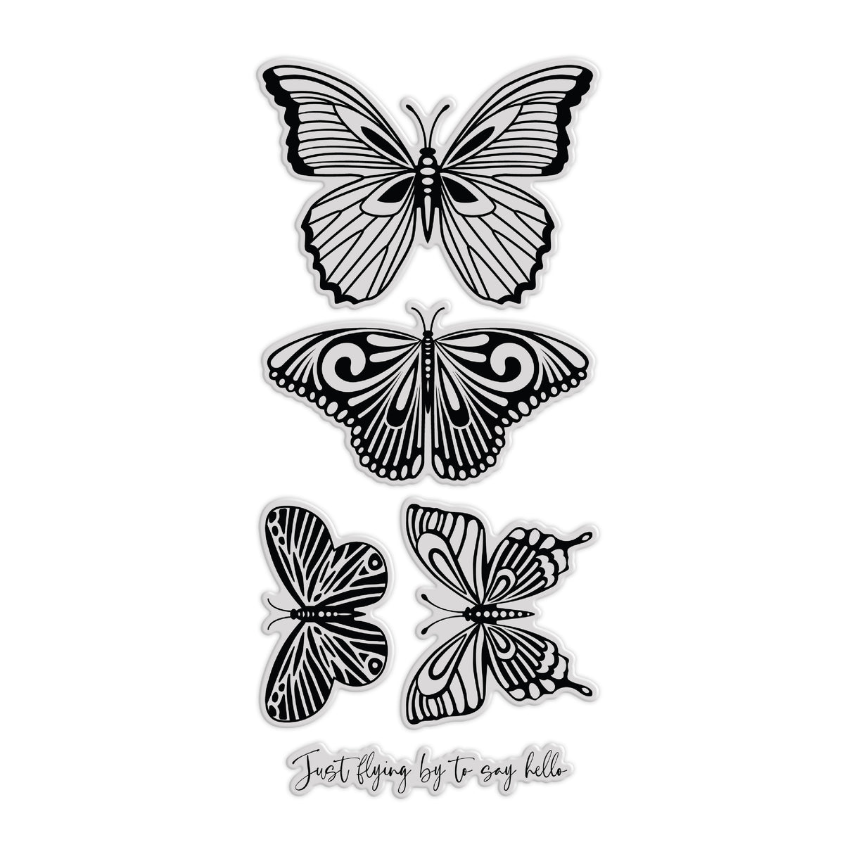 Chloe's Creative Cards 5x7 3D Embossing Folder, Metal Die & Stamp Set - Delightful Butterflies