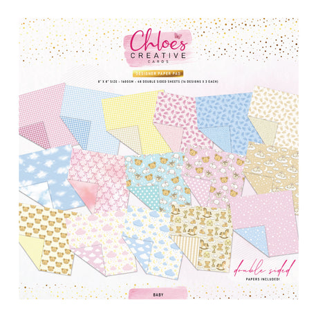 Chloe's Creative Cards 8x8 Designer Printed Paper Pad - Baby