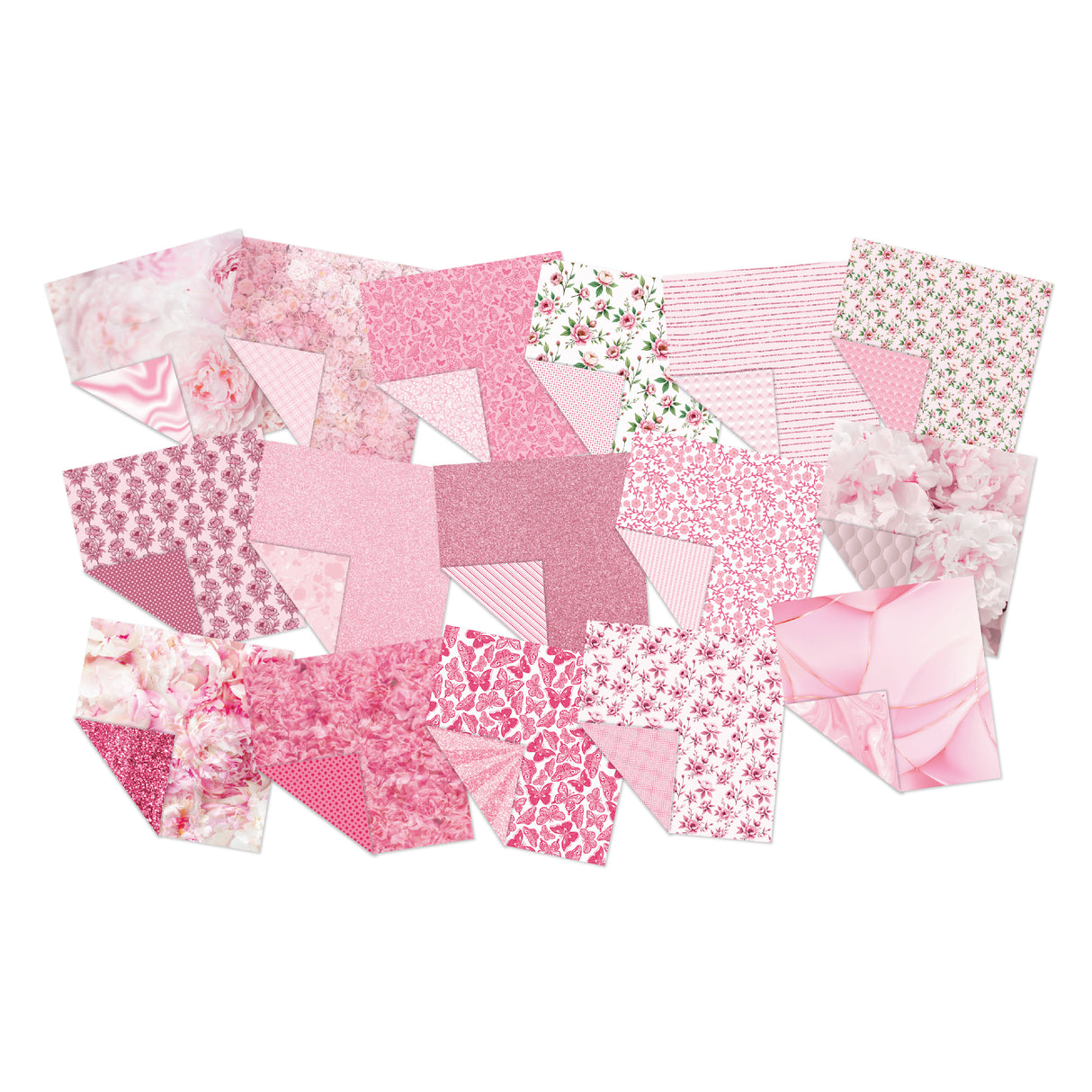 Chloe's Creative Cards 8x8 Designer Printed Paper Pad - Pretty Peonies