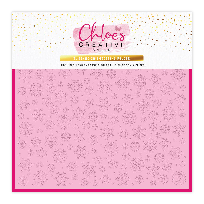 Chloe's Creative Cards - 8x8" 2D Embossing Folder - Blizzard – Chloes ...