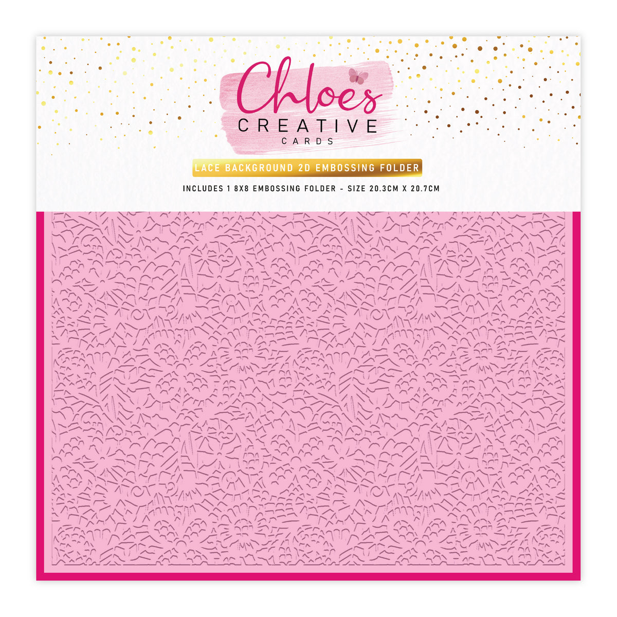 Chloe's Creative Cards 8x8 Embossing Folder - Lace Background – Chloes ...