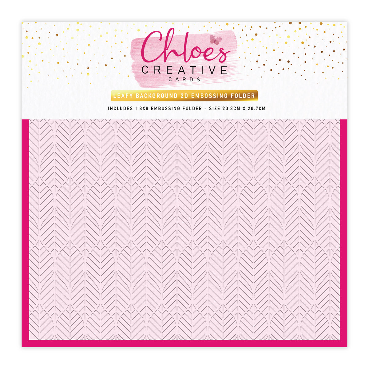 Chloes Creative Cards - 8x8" 2D Embossing Folder - Leafy Background