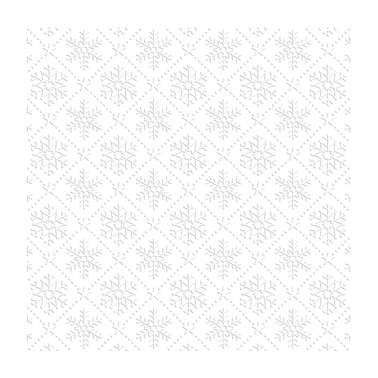 Chloe's Creative Cards - 8x8" 2D Embossing Folder - Snowflake Lattice